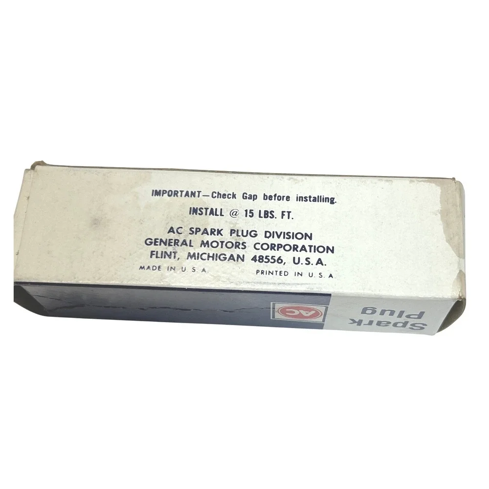 AC Spark‎ Plug R44S NOS Acniter Vintage General Motors Corporation Set of USA